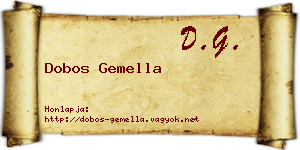 Dobos Gemella névjegykártya